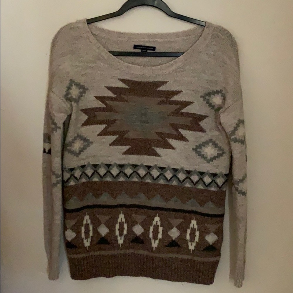 American Eagle Tribal Print Sweater